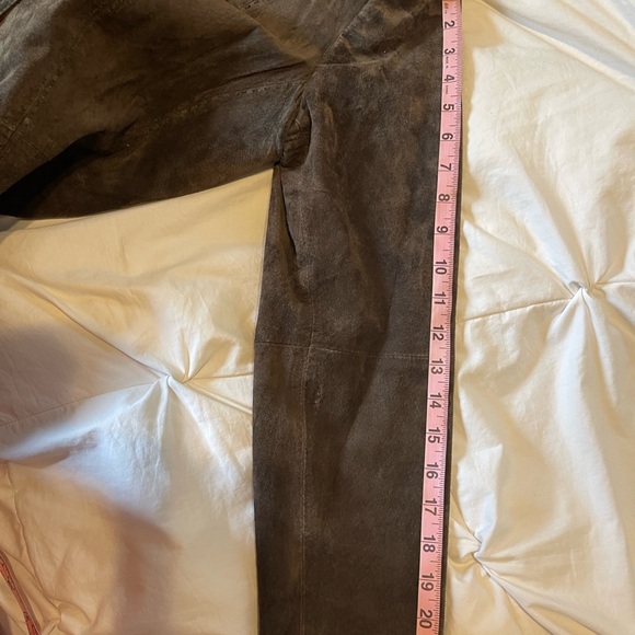 Liz Clairborne vintage 100% suede rich brown lined blazer jacket in size large - Picture 2 of 9